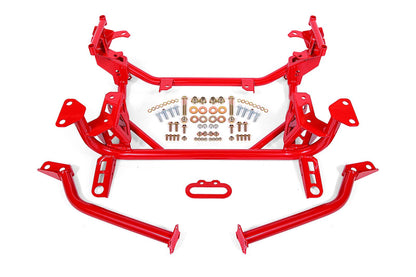 BMR KM760R red street K-member for 2015-2026 Ford Mustang S550 and S650