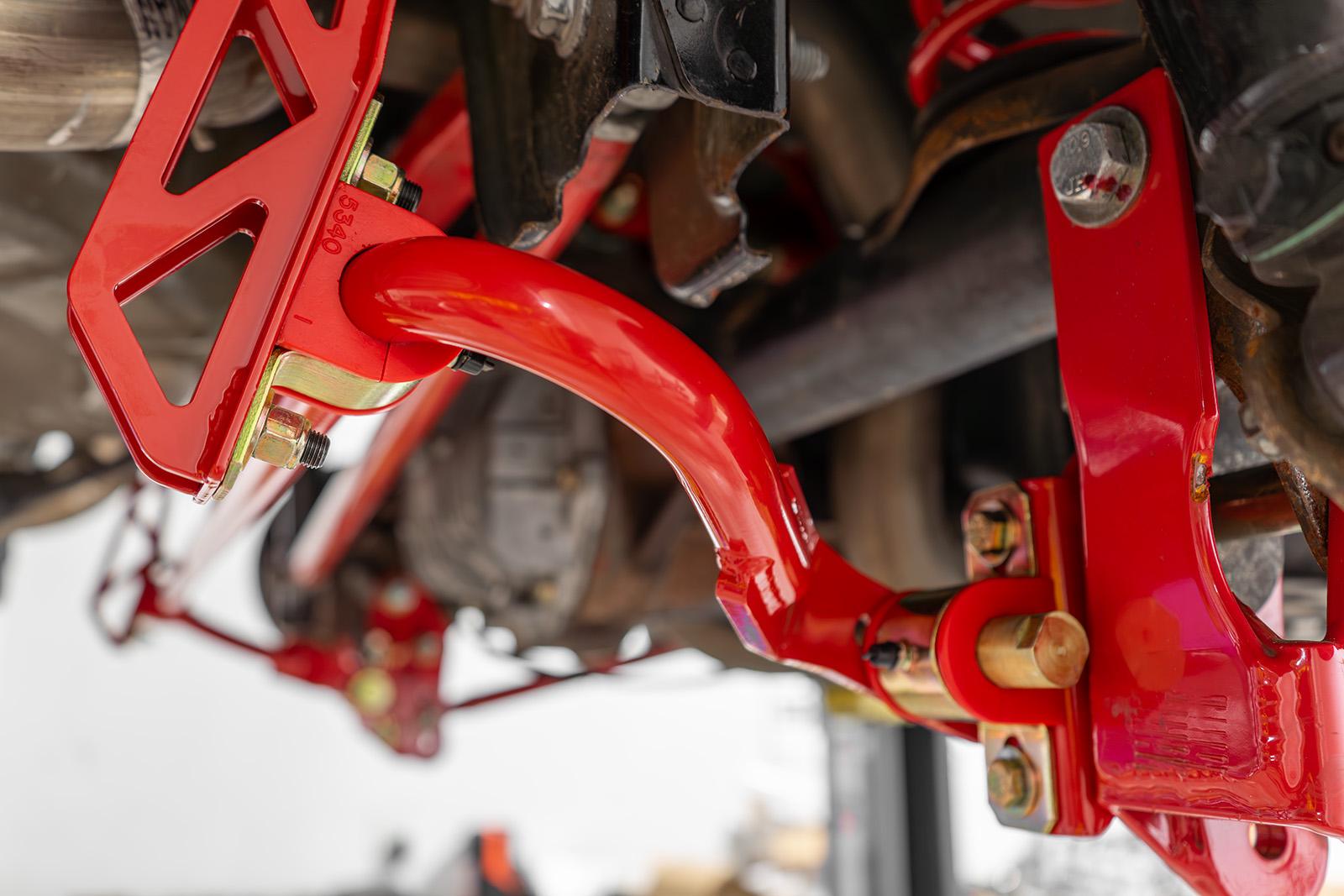 BMR SB042R rear sway bar kit red for 2005-2014 Ford Mustang S197 adjustable 25mm