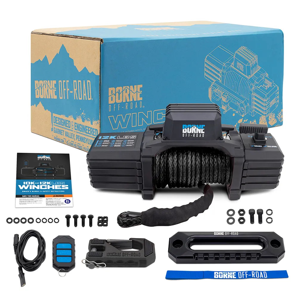 12K Electric Winch with Synthetic Rope