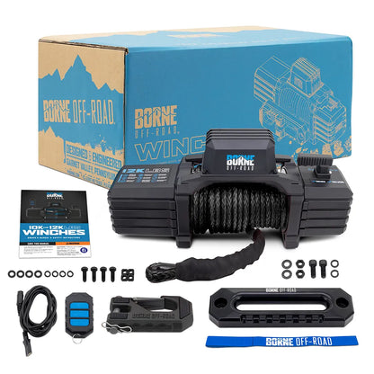 12K Electric Winch with Synthetic Rope
