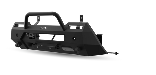 Body Armor 4x4 Hiline front winch bumper TC-19342 for 2024-2026 Toyota Tacoma with welded bull bar and winch mount