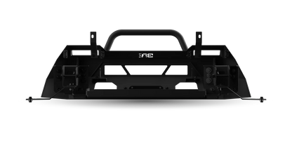Body Armor 4x4 Hiline front winch bumper TC-19342 for 2024-2026 Toyota Tacoma with welded bull bar and winch mount