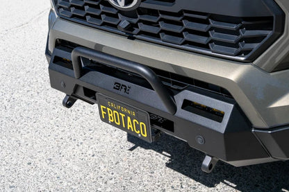Body Armor 4x4 Hiline front winch bumper TC-19342 for 2024-2026 Toyota Tacoma with welded bull bar and winch mount