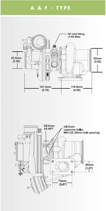BorgWarner EFR 7163-F Turbocharger T25 Single-Scroll 0.85 A/R Wastegated