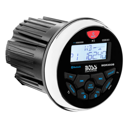 BOSS Audio Systems MGR350B Bluetooth marine gauge receiver with USB and AM/FM