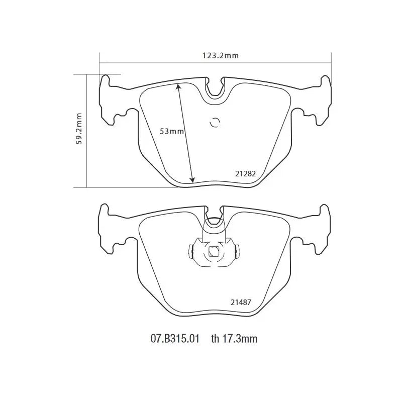 Brembo 02-03 Alpina Roadster V8 (E52) HP2 Pads - Rear 07.B315.01