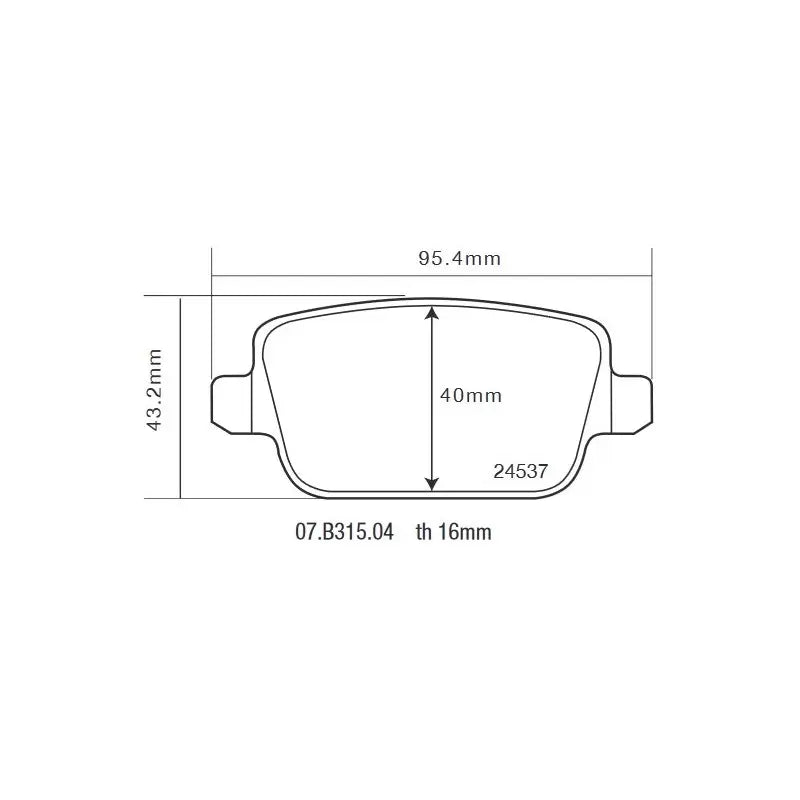 Brembo 06-15 Ford Galaxy 1.6 Ecoboost HP2 Pads - Rear