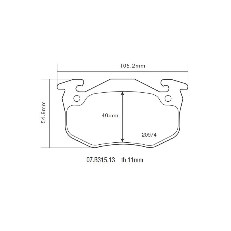 Brembo 96-04 Citroen Saxo HP2 Pads - Front 07.B314.37