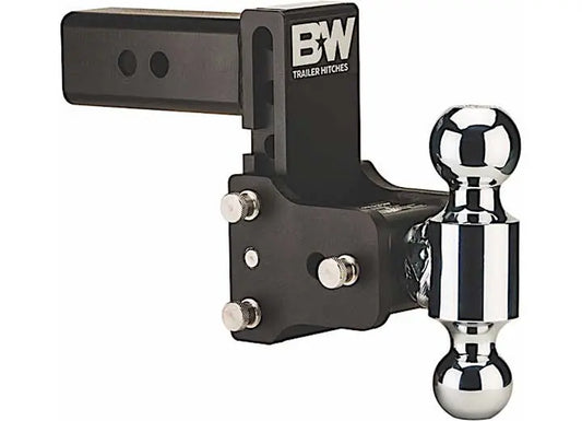 B&W Tow & Stow TS20037B adjustable ball mount with 2.5 inch shank and dual ball