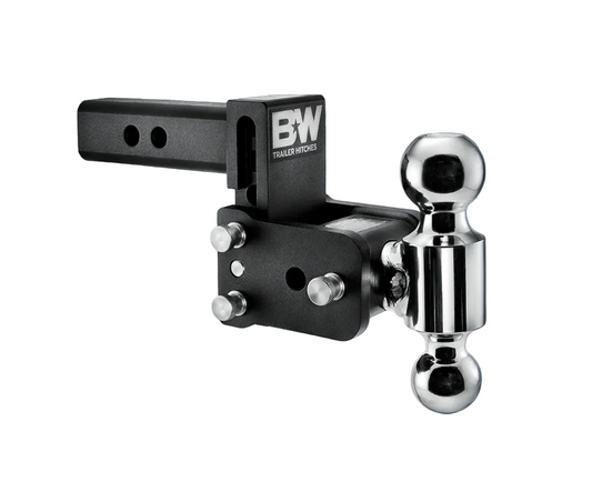 B&W TS10033B Tow and Stow adjustable dual ball mount with 2 inch shank and 3 inch drop