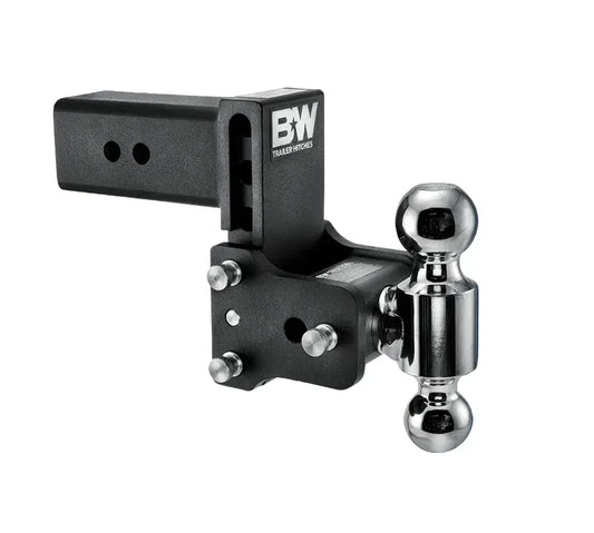 B&W TS30037B Tow and Stow adjustable dual ball mount with 3 inch shank