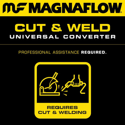 MagnaFlow Conv Univ 2.25 inch Inlet/Outlet Center/Center Oval (CA OBDII) Magnaflow