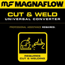 Load image into Gallery viewer, MagnaFlow Conv Univ 2.25in Inlet/Outlet Angled Offset/Center Calif OBDII