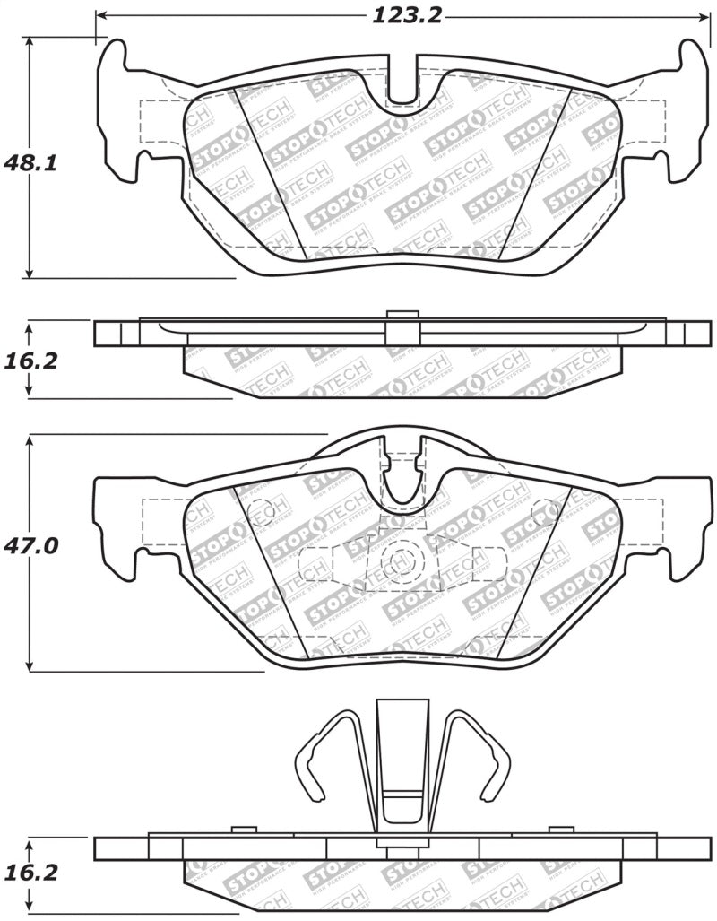 StopTech Street Disc Brake Pads - 305.12670 Stoptech