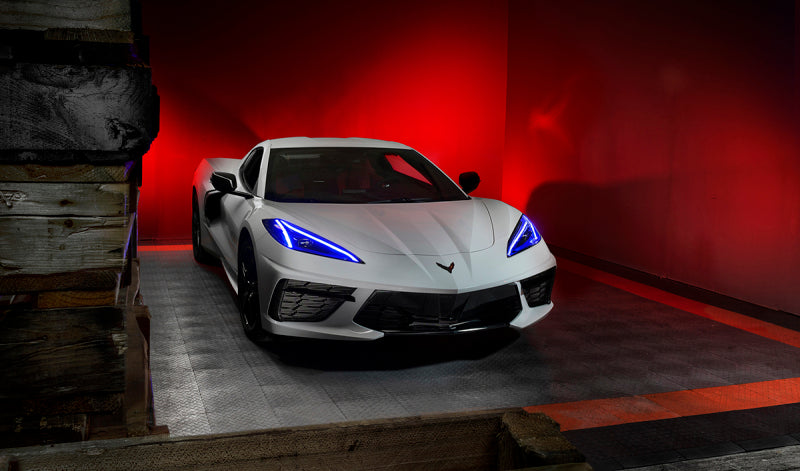Oracle 20-21 Chevy Corvette C8 RGB+A Headlight DRL Upgrade Kit - ColorSHIFT w/ BC1 Controller