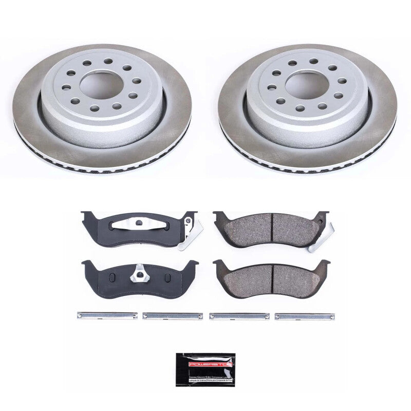 Power Stop 03-11 Lincoln Town Car Rear Semi-Coated Rotor Kit PowerStop