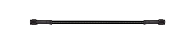Goodridge 14in Universal Brake Line Assembly w/Black Zinc Fittings & Black Hose Goodridge