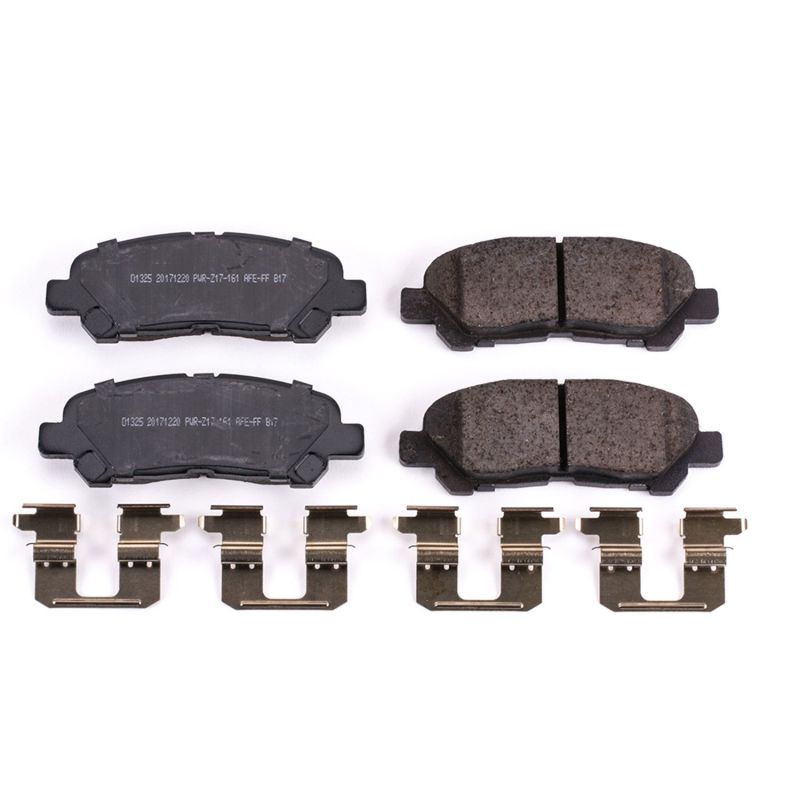 Power Stop 08-13 Toyota Highlander Rear Z17 Evolution Ceramic Brake Pads w/Hardware PowerStop