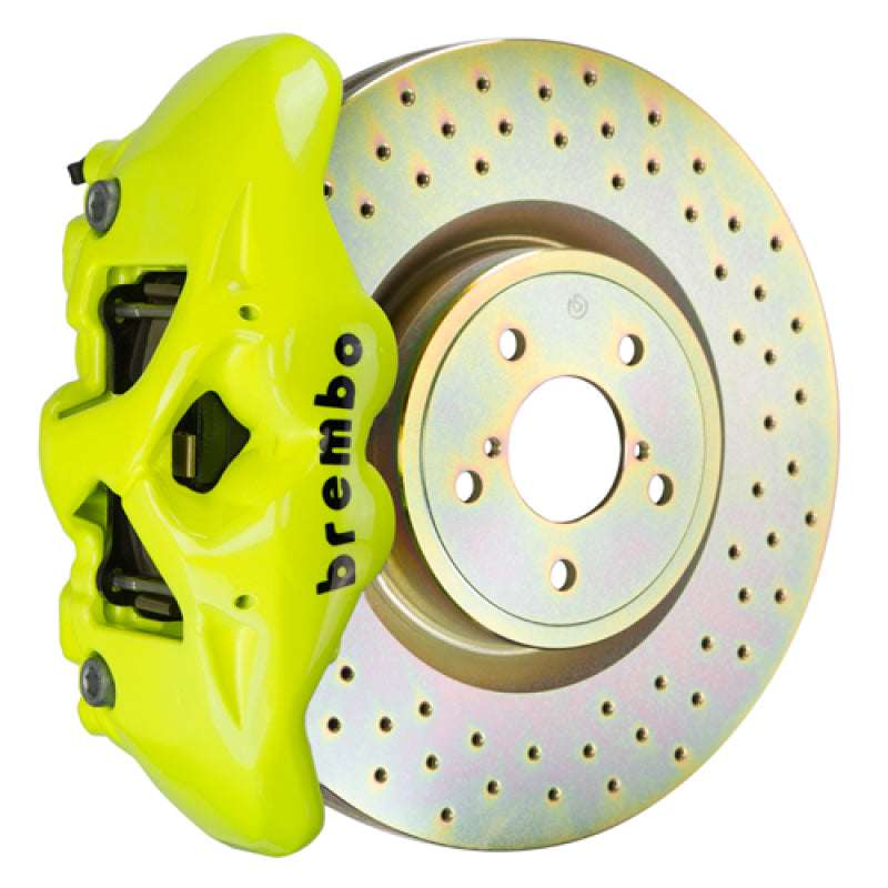 Brembo 12-16 FR-S Front GT BBK 4 Piston Cast 326 x30 1pc Rotor Drilled- Fluo. Yellow Brembo