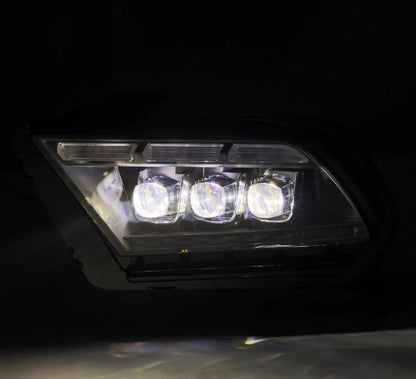 AlphaRex 880489 10-12 Ford Mustang NOVA-Series LED Projector Headlights Blk w/Activ Light & Seq.Sig /SB DRL