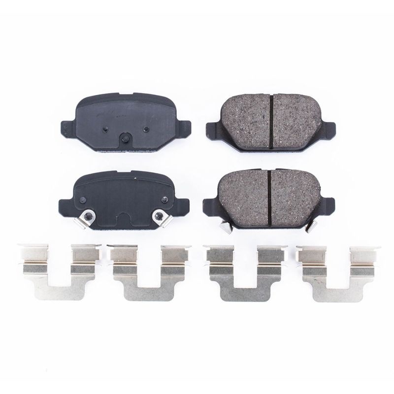Power Stop 13-17 Fiat 500 Rear Z17 Evolution Ceramic Brake Pads w/Hardware PowerStop