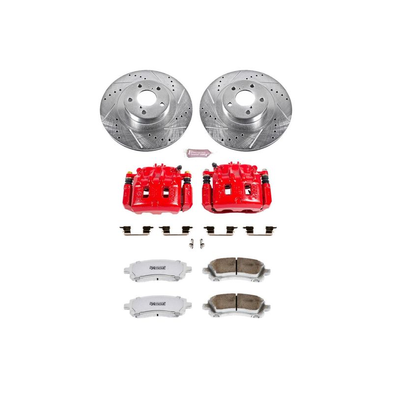 Power Stop 02-03 Subaru Impreza Front Z26 Street Warrior Brake Kit w/Calipers PowerStop