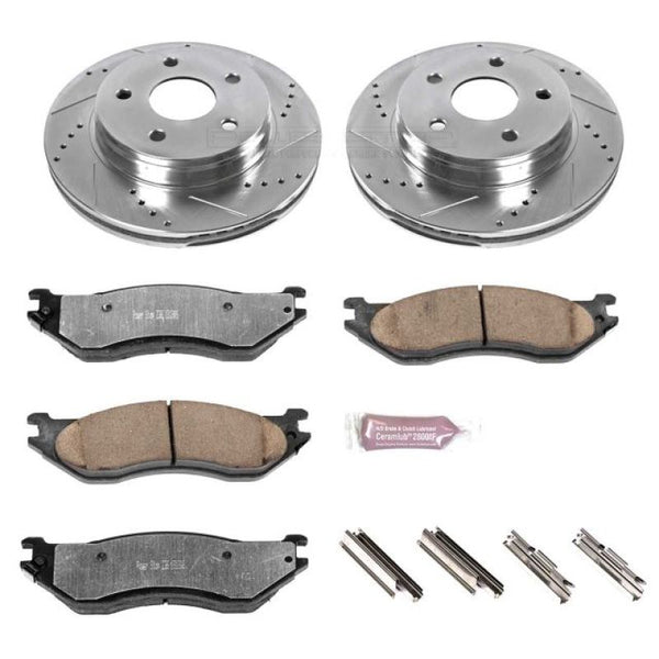 Power Stop 04-06 Dodge Durango Front Z36 Truck & Tow Kit w/Cals