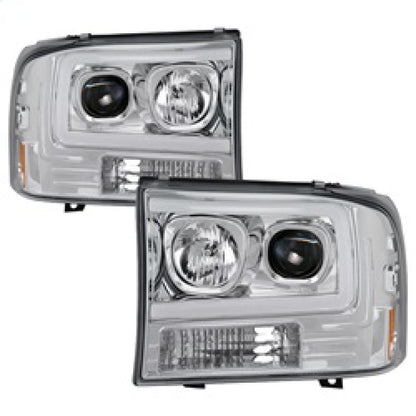 Spyder 99-04 Ford F-250 Super Duty Light Bar Projector Headlights - Chrome (PRO-YD-FF25099V2-LB-C) SPYDER