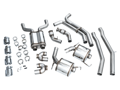 AWE Tuning 19-23 Audi C8 S6/S7 2.9T V6 AWD Touring Edition Exhaust - Chrome Silver Tips AWE Tuning