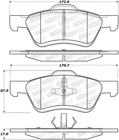 StopTech Premium Ceramic Brake Pads - 308.10473 Stoptech