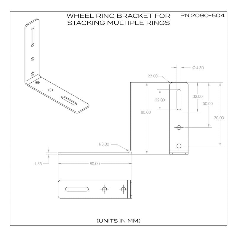 Oracle Offset Wheel Ring Bracket for Stacking Multiple Rings - Set of 12 ORACLE Lighting