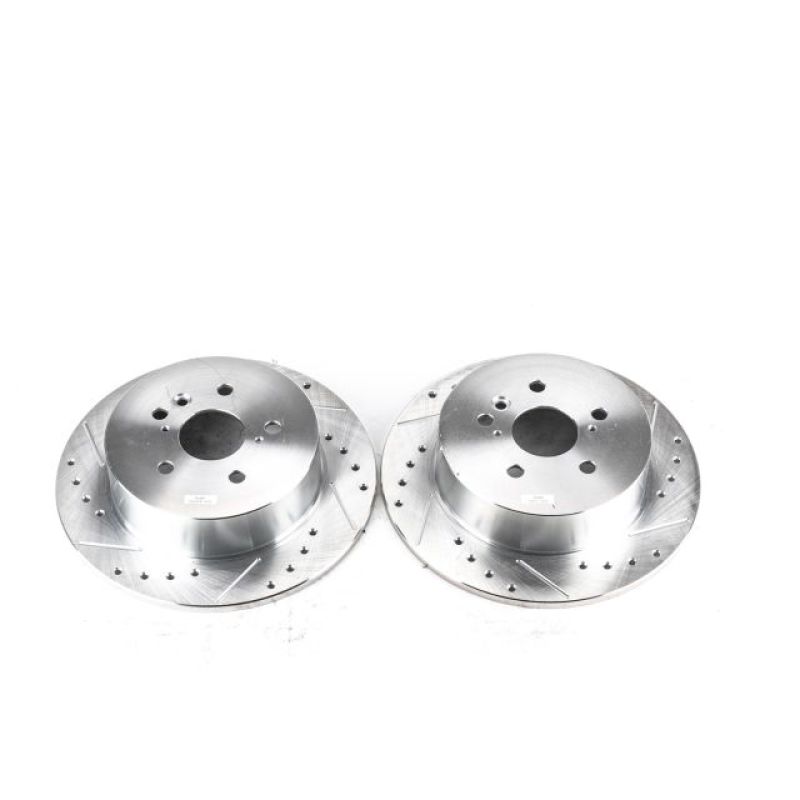 Power Stop 08-13 Toyota Highlander Rear Evolution Drilled & Slotted Rotors - Pair PowerStop