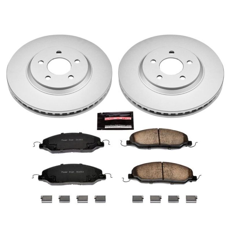 Power Stop 05-10 Ford Mustang Front Z17 Evolution Geomet Coated Brake Kit PowerStop