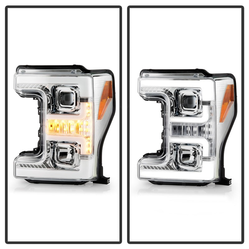 Spyder Ford F-250/F-350/F450 Super Duty 17-18 Projector Headlights Chrome PRO-YD-FS17-SBSEQ-C SPYDER