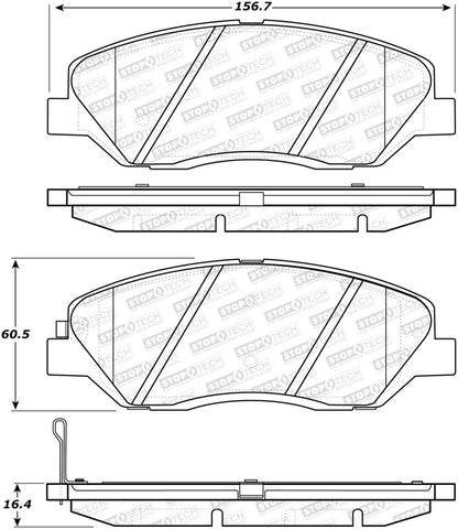 StopTech Premium Ceramic Brake Pads - 308.12020 Stoptech