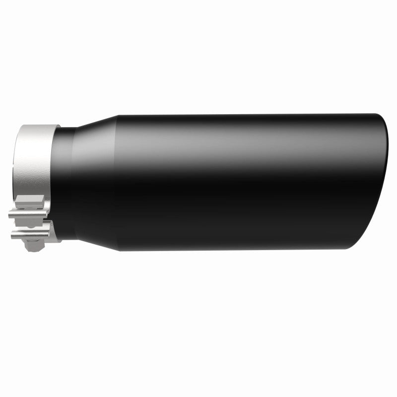 MagnaFlow Tip Stainless Black Coated Single Wall Round Single Outlet 5in Dia 4in Inlet 13in L