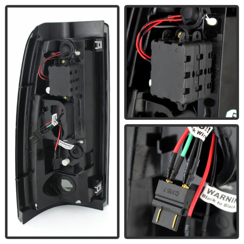 Spyder Chevy Silverado 1500 99-02 (Not Fit Stepside) LED Tail Lights Blk Smke ALT-YD-CS99-LED-BSM SPYDER