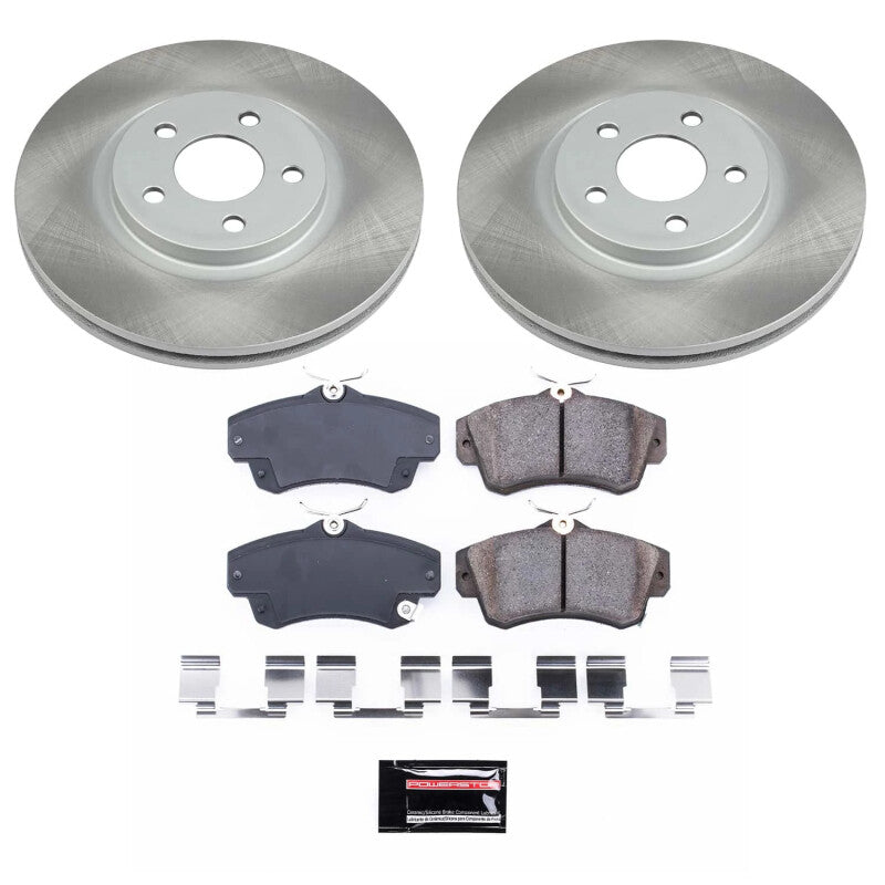 Power Stop 01-10 Chrysler PT Cruiser Front Semi-Coated Rotor Kit PowerStop