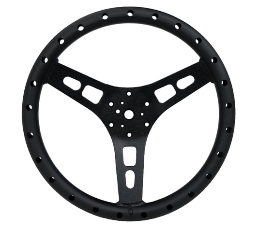 NRG Innovations 380mm Lightweight Aluminum Steering Wheel - Aluminum - Matte Black Aluminum – RST-025MB