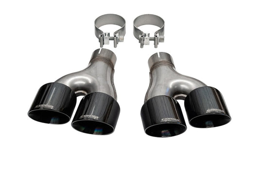 Corsa 11-21 Jeep Grand Cherokee Twin 2.5in Inlet / 4in Outlet Black PVD Pro-Series Tip Kit CORSA Performance