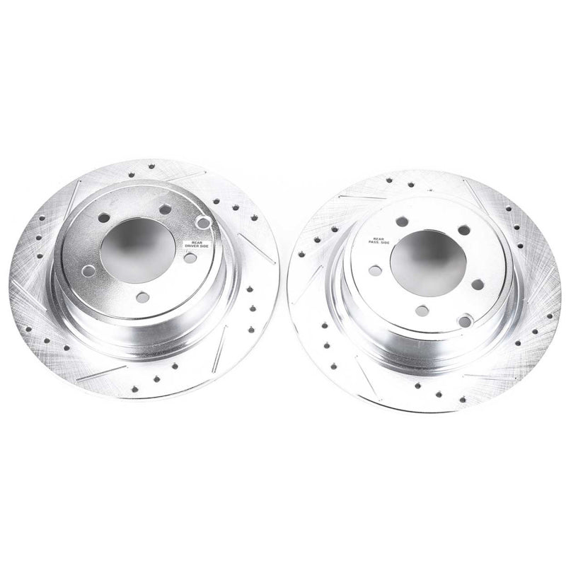 Power Stop 11-14 Chrysler 200 Rear Evolution Drilled & Slotted Rotors - Pair PowerStop