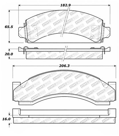 StopTech Street Disc Brake Pads - 305.05430 Stoptech