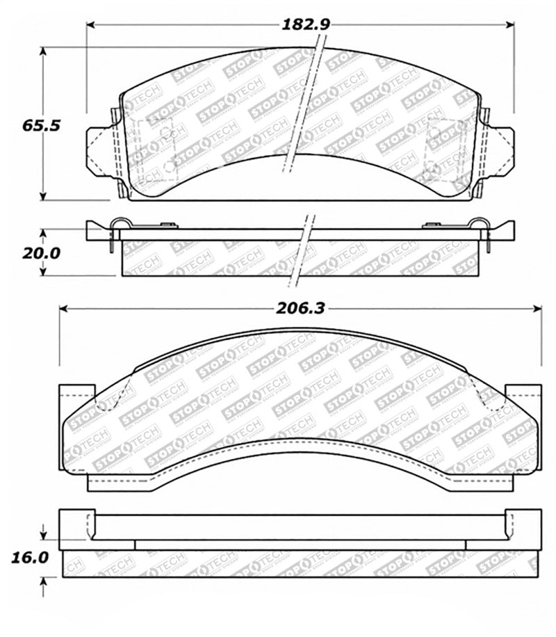 StopTech Street Disc Brake Pads - 305.05430