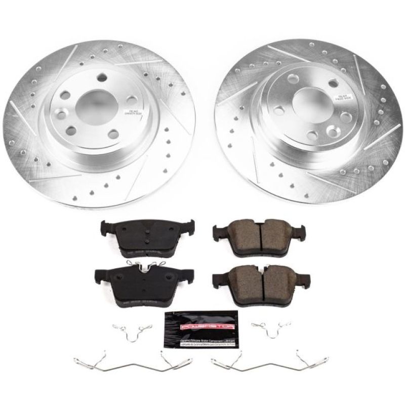 Power Stop 2018 Jaguar E-Pace Rear Z23 Evolution Sport Brake Kit PowerStop