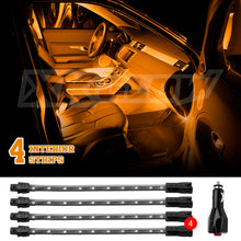 Load image into Gallery viewer, XK Glow Single Color XKGLOW UnderglowLED Accent Light Car/Truck Kit Amber - 4x8In