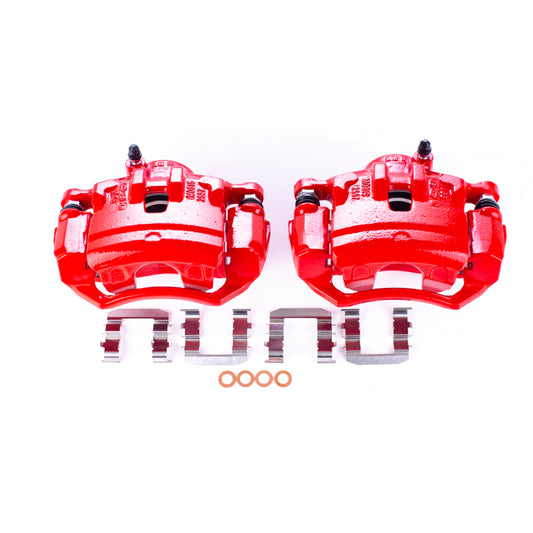 Power Stop 10-12 Hyundai Tucson Front Red Calipers w/Brackets - Pair PowerStop
