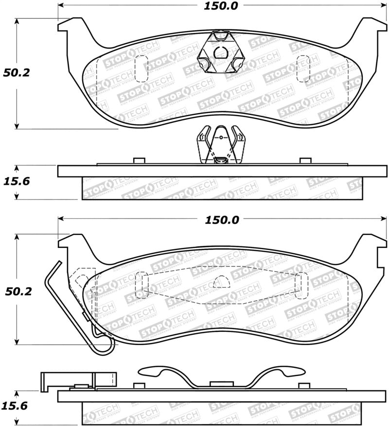 StopTech Premium Ceramic Brake Pads - 308.09320 Stoptech