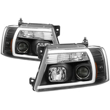 Load image into Gallery viewer, Spyder 04-08 Ford F-150 Projector Headlights - Light Bar DRL - Black PRO-YD-FF15004V2-LB-BK