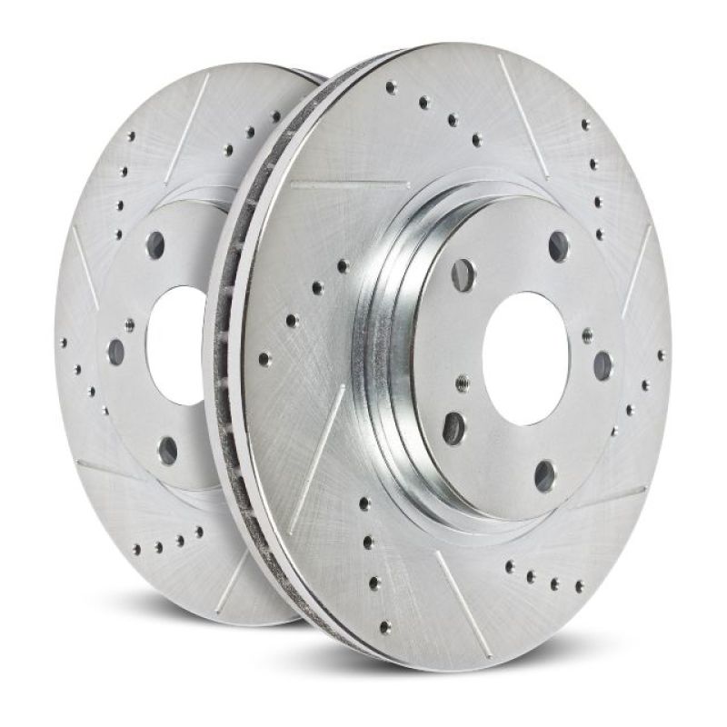 Power Stop 15-19 Ford Edge Rear Evolution Drilled & Slotted Rotors - Pair