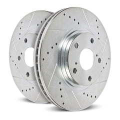 Power Stop 1999 Ford F-250 Super Duty Front Evolution Drilled & Slotted Rotors - Pair